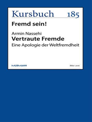 cover image of Vertraute Fremde